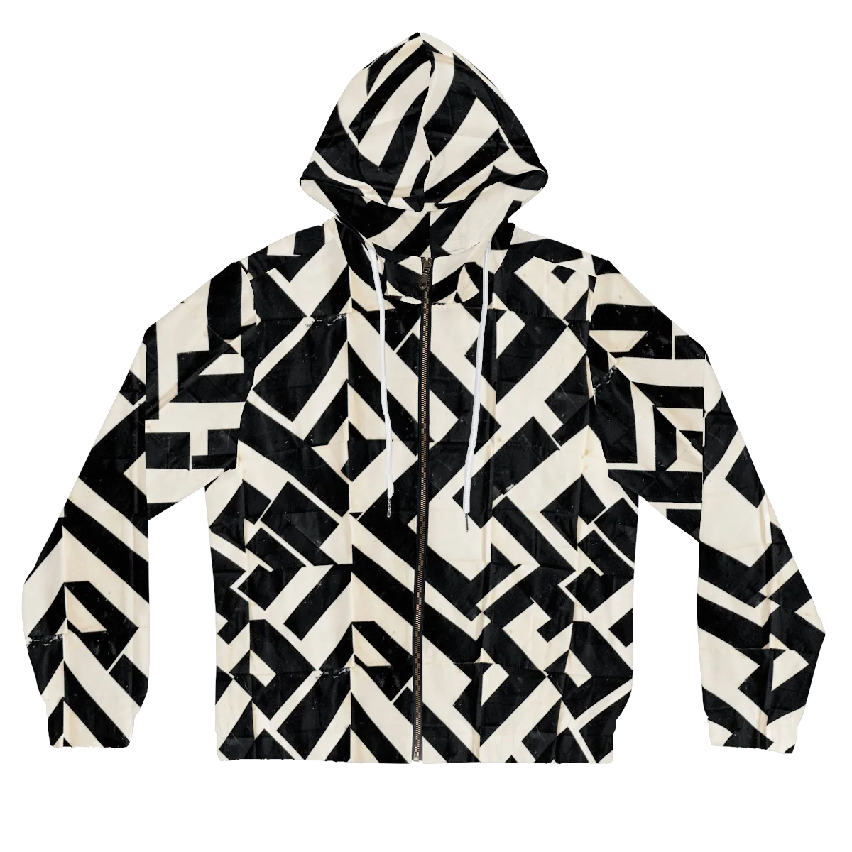 Obsidian Origami on Women's Full-Zip Hoodie — Front