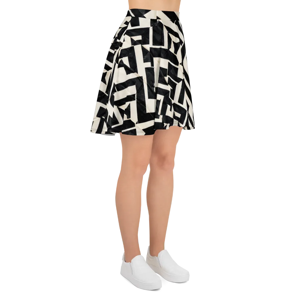 Obsidian Origami on Skater Skirt — Right