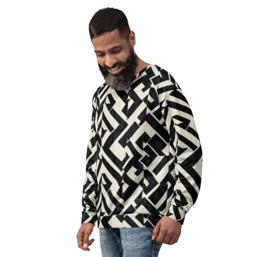 Obsidian Origami on a Sweatshirt