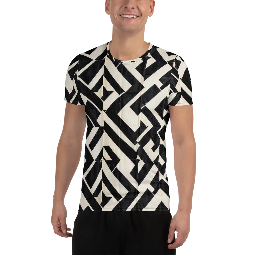 Obsidian Origami on Men's Athletic T-Shirt — Front