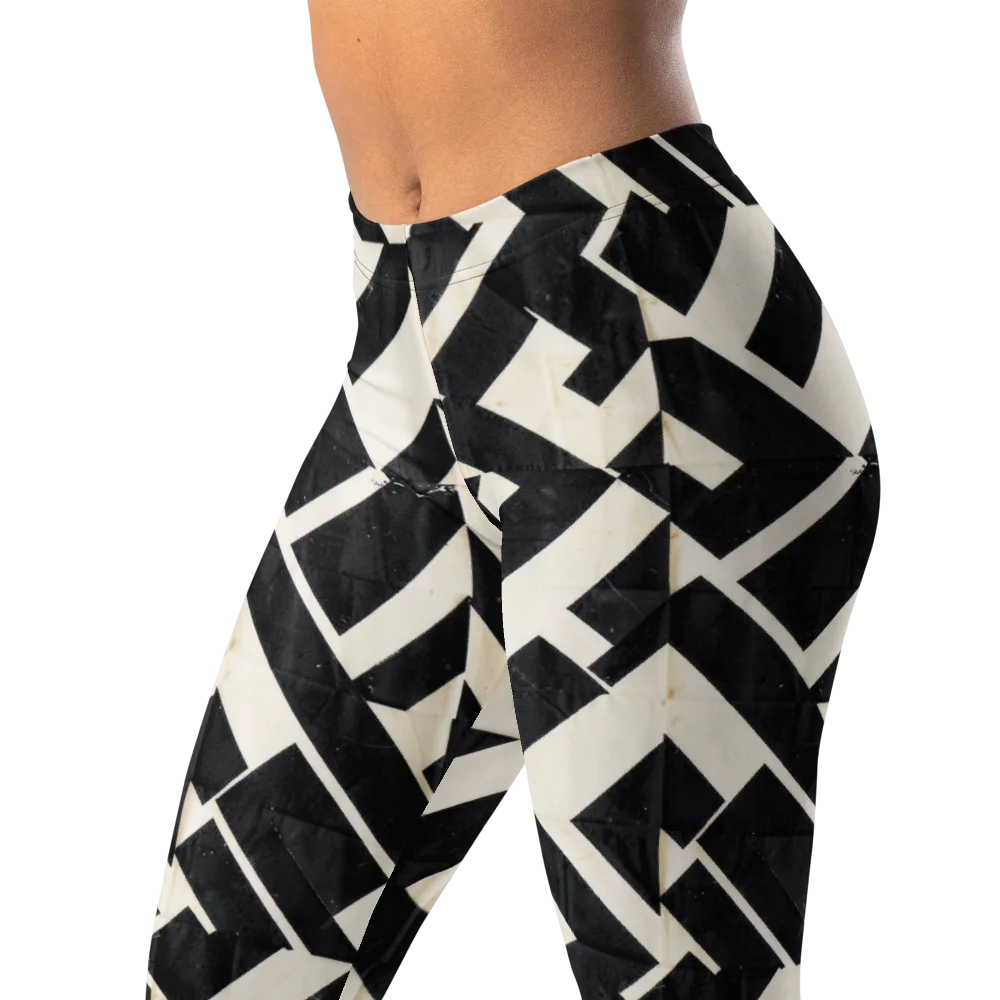 Obsidian Origami on Leggings — Left Front