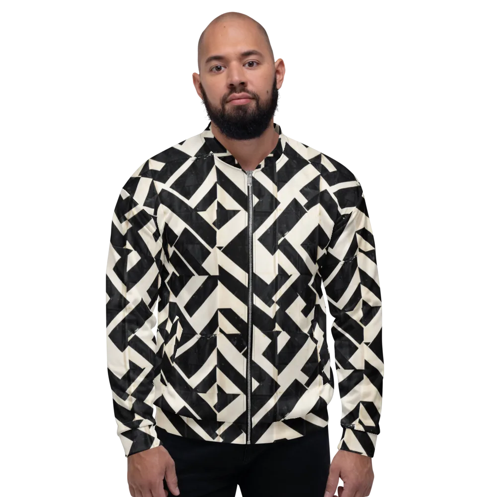 Obsidian Origami on Bomber Jacket — Front