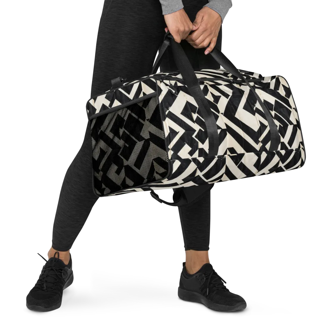 Obsidian Origami on Duffle Bag — Right Front
