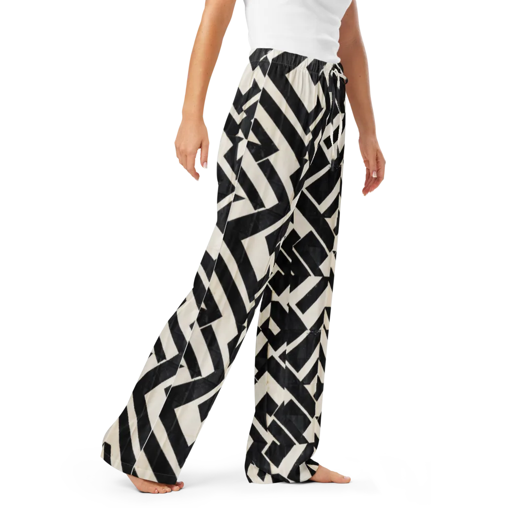 Obsidian Origami on Women's Pajama Pants — Right Front