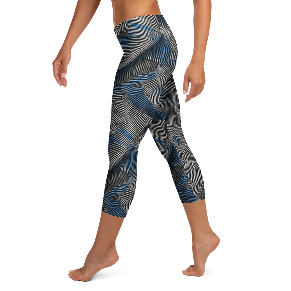 Ripple Theory on Capri Leggings — Left