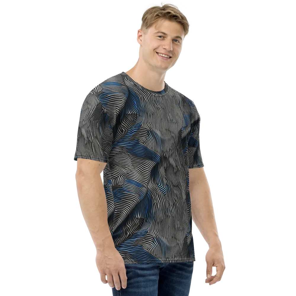 Ripple Theory on Men's Crew Neck T-Shirt — Right