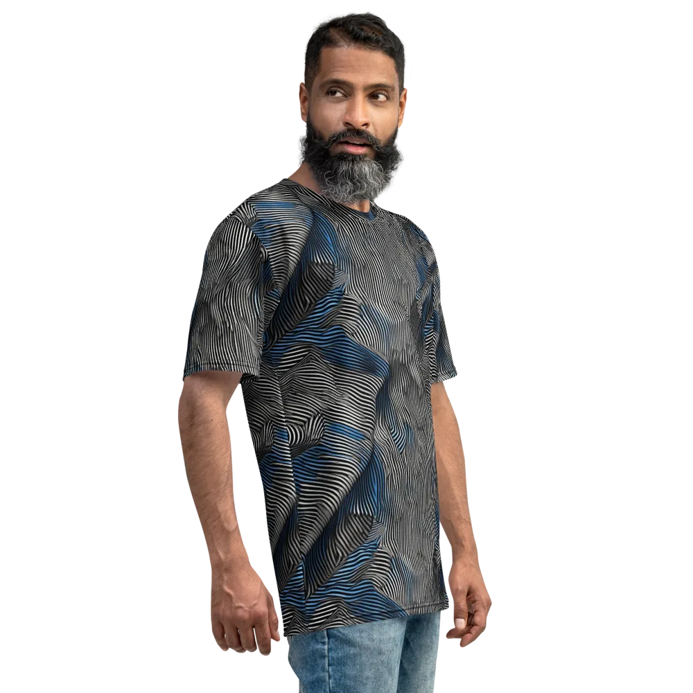 Ripple Theory on Men's Crew Neck T-Shirt — Right