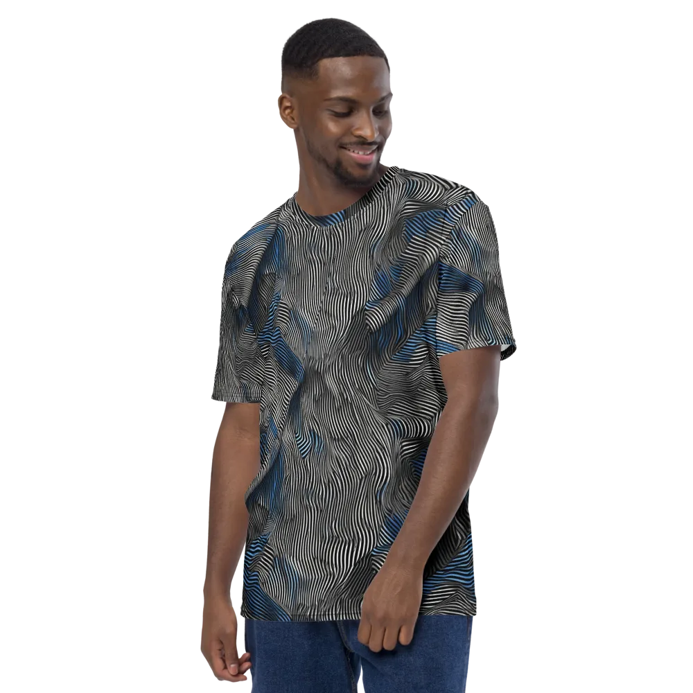Ripple Theory on Men's Crew Neck T-Shirt — Left