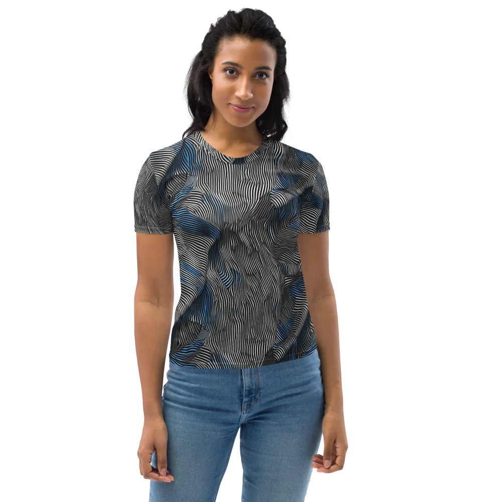 Ripple Theory on Women's Crew Neck T-Shirt — Front