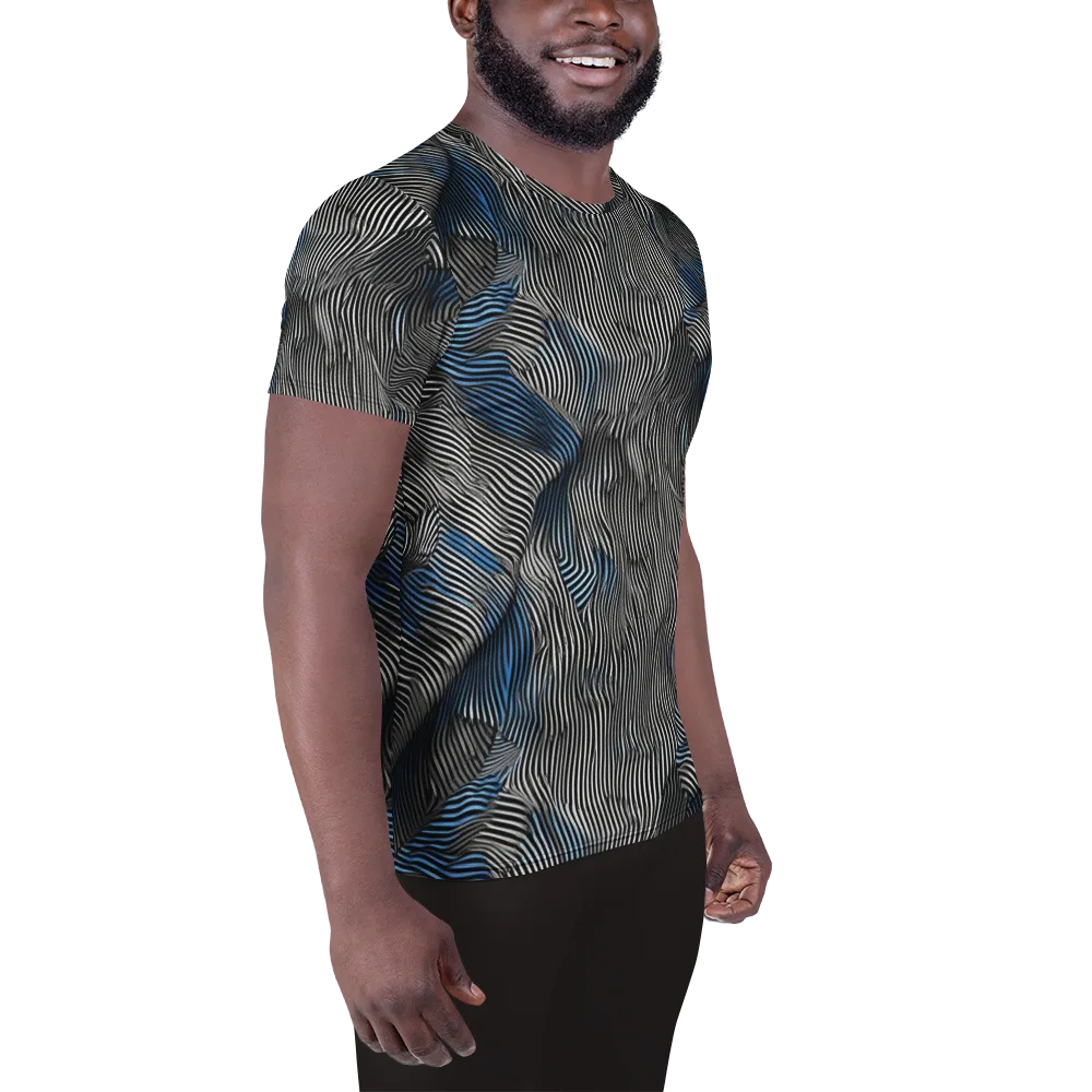 Ripple Theory on Men's Athletic T-Shirt — Right