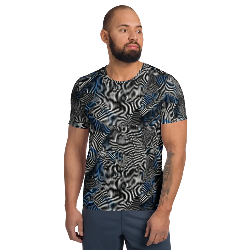 Ripple Theory on Men's Athletic T-Shirt — Front