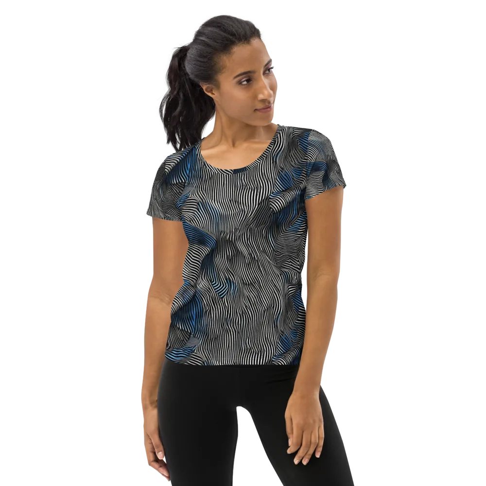 Ripple Theory on Women's Athletic T-Shirt — Front
