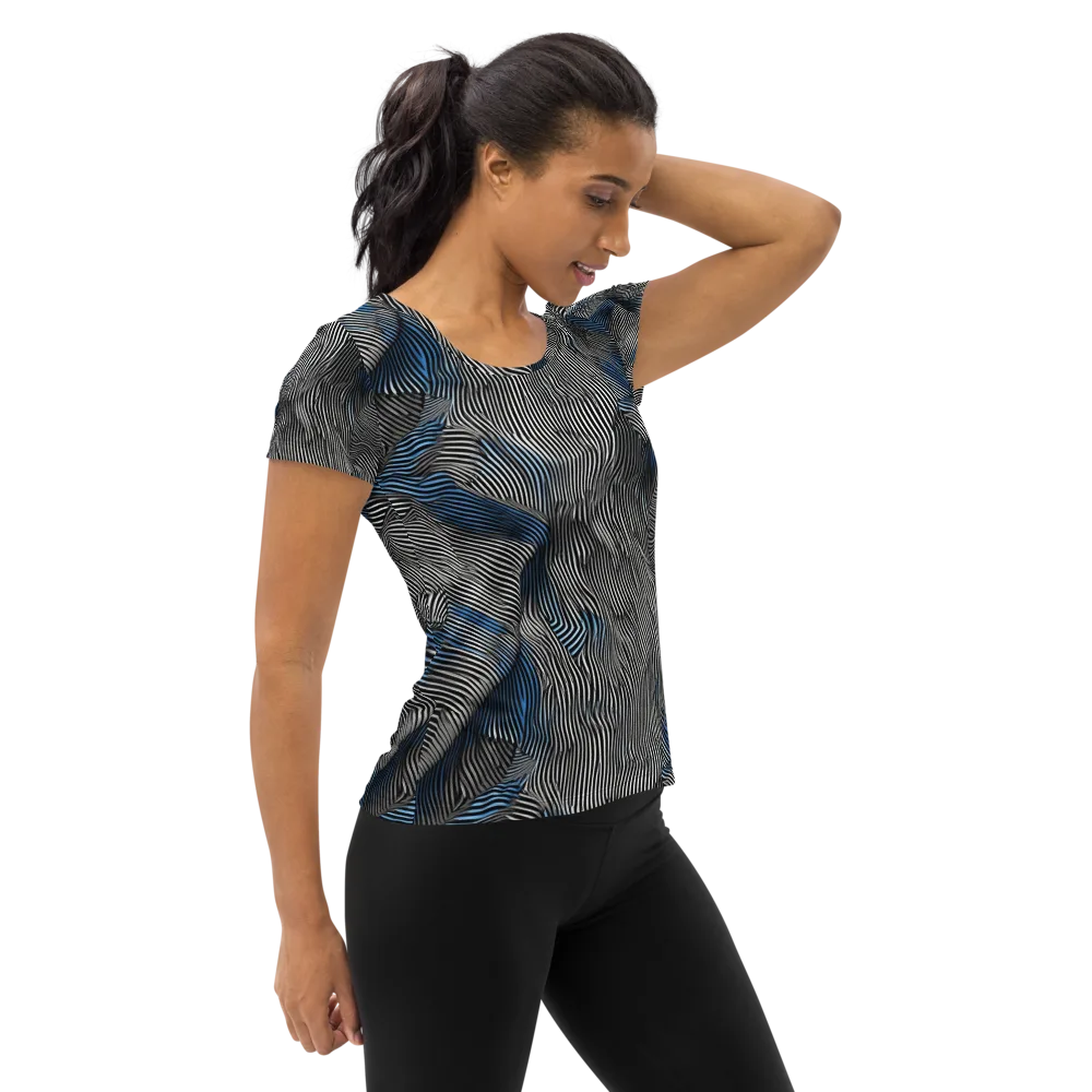 Ripple Theory on Women's Athletic T-Shirt — Right