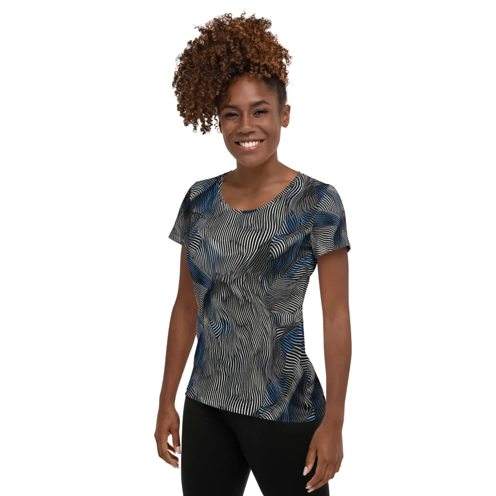 Ripple Theory on Women's Athletic T-Shirt — Left