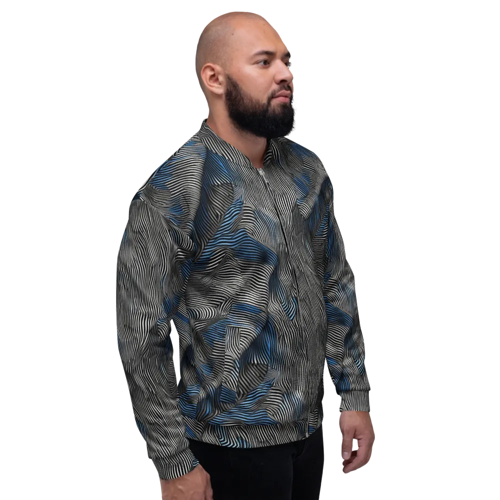 Ripple Theory on Bomber Jacket — Right