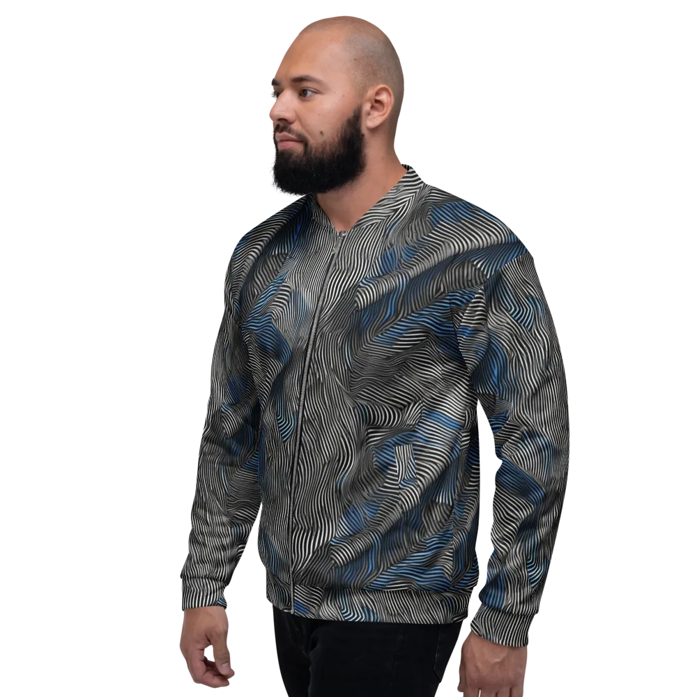 Ripple Theory on Bomber Jacket — Left