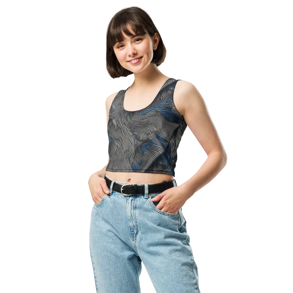 Ripple Theory on Crop Top — Front