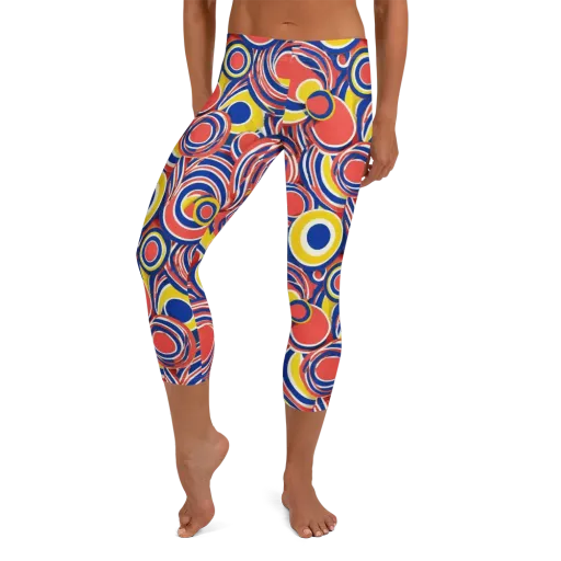 Carnival Circles on a Capri Leggings