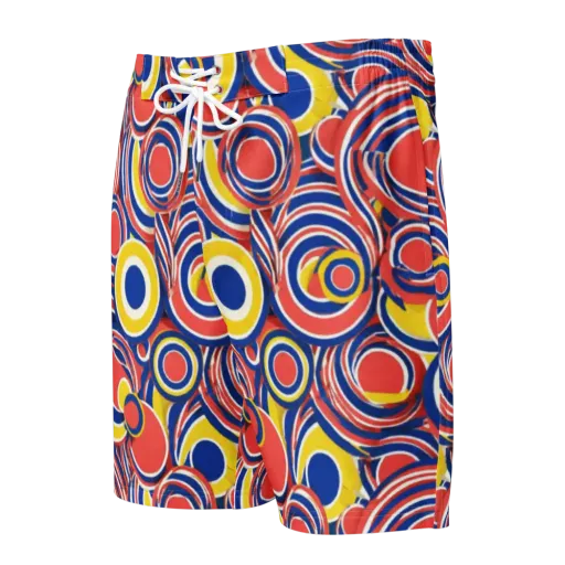 Carnival Circles on a Men's Board Shorts
