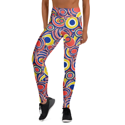 Carnival Circles on a Yoga Leggings