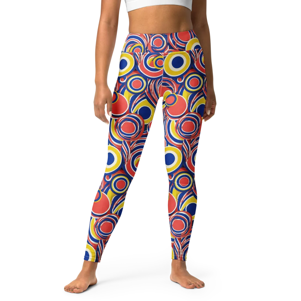 Carnival Circles on Yoga Leggings — Front