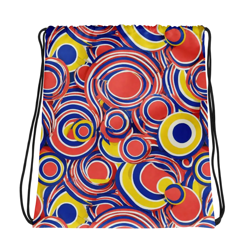 Carnival Circles on Drawstring Bag — Photo