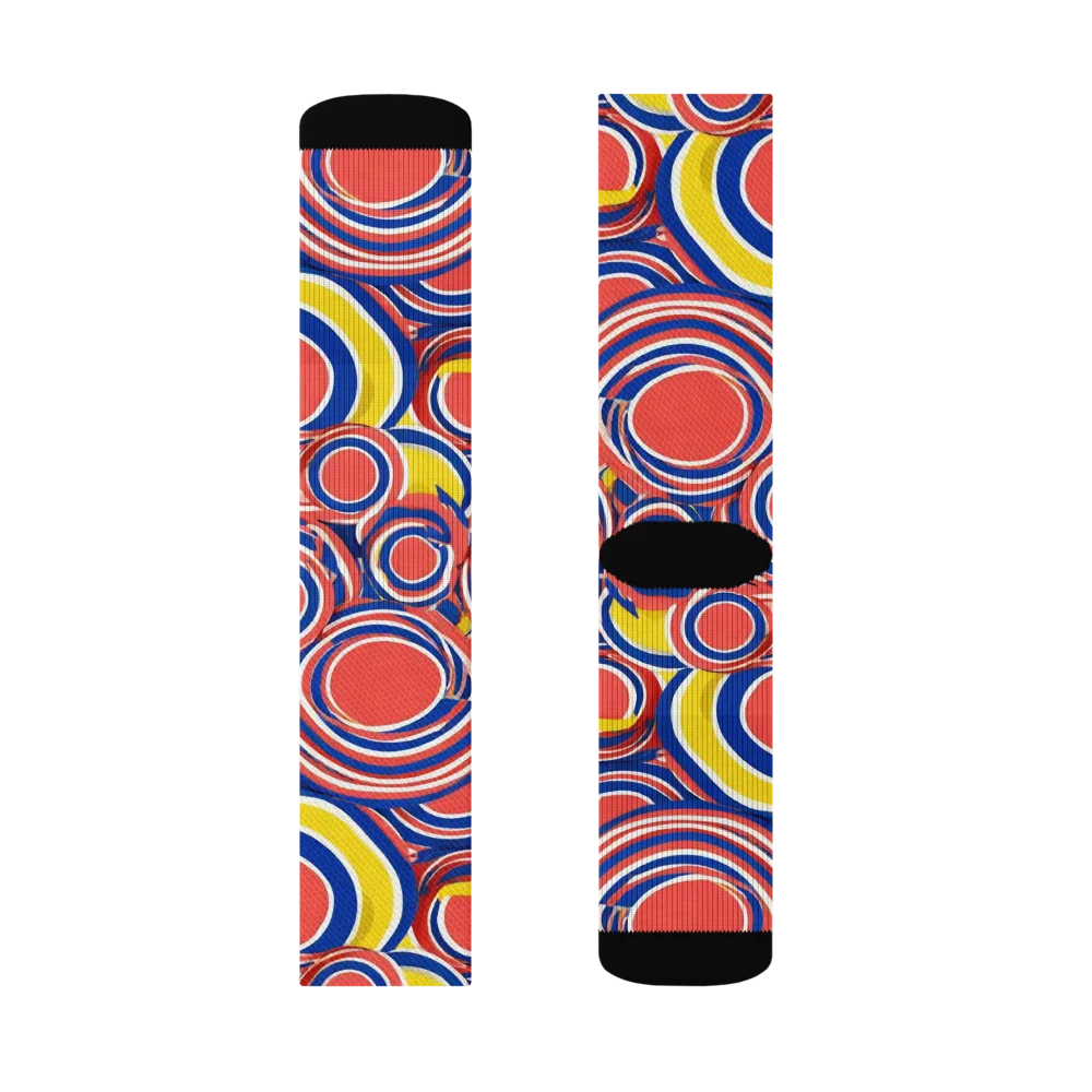 Carnival Circles on Socks — Right Sock