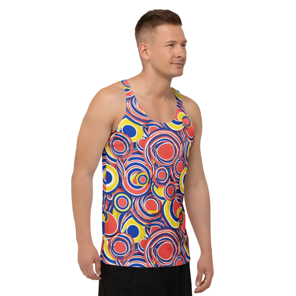 Carnival Circles on Men's Tank Top — Right Front