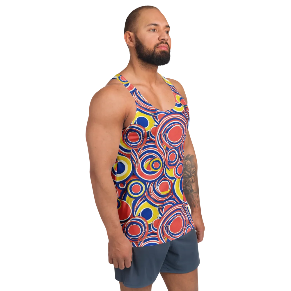 Carnival Circles on Men's Tank Top — Right Front