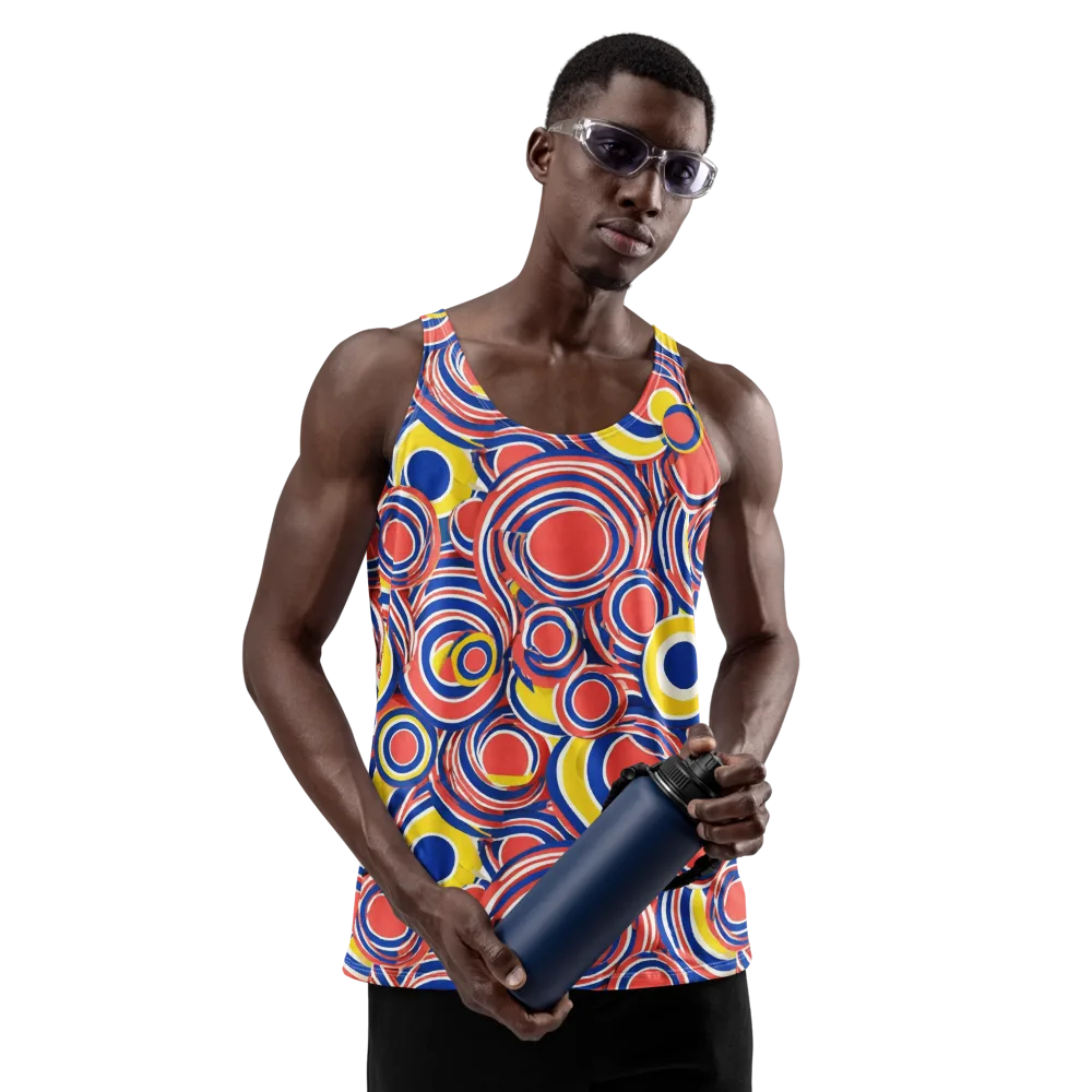 Carnival Circles on Men's Tank Top — Front