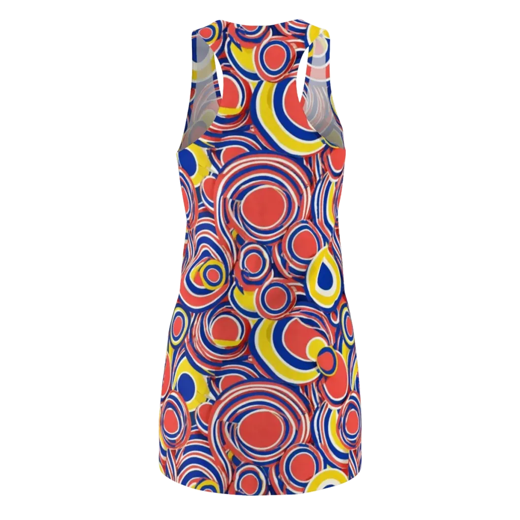 Carnival Circles on Racerback Dress — Back