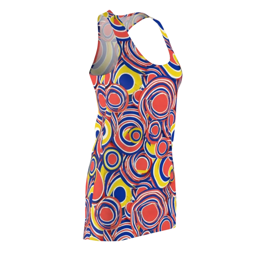 Carnival Circles on Racerback Dress — Front Side