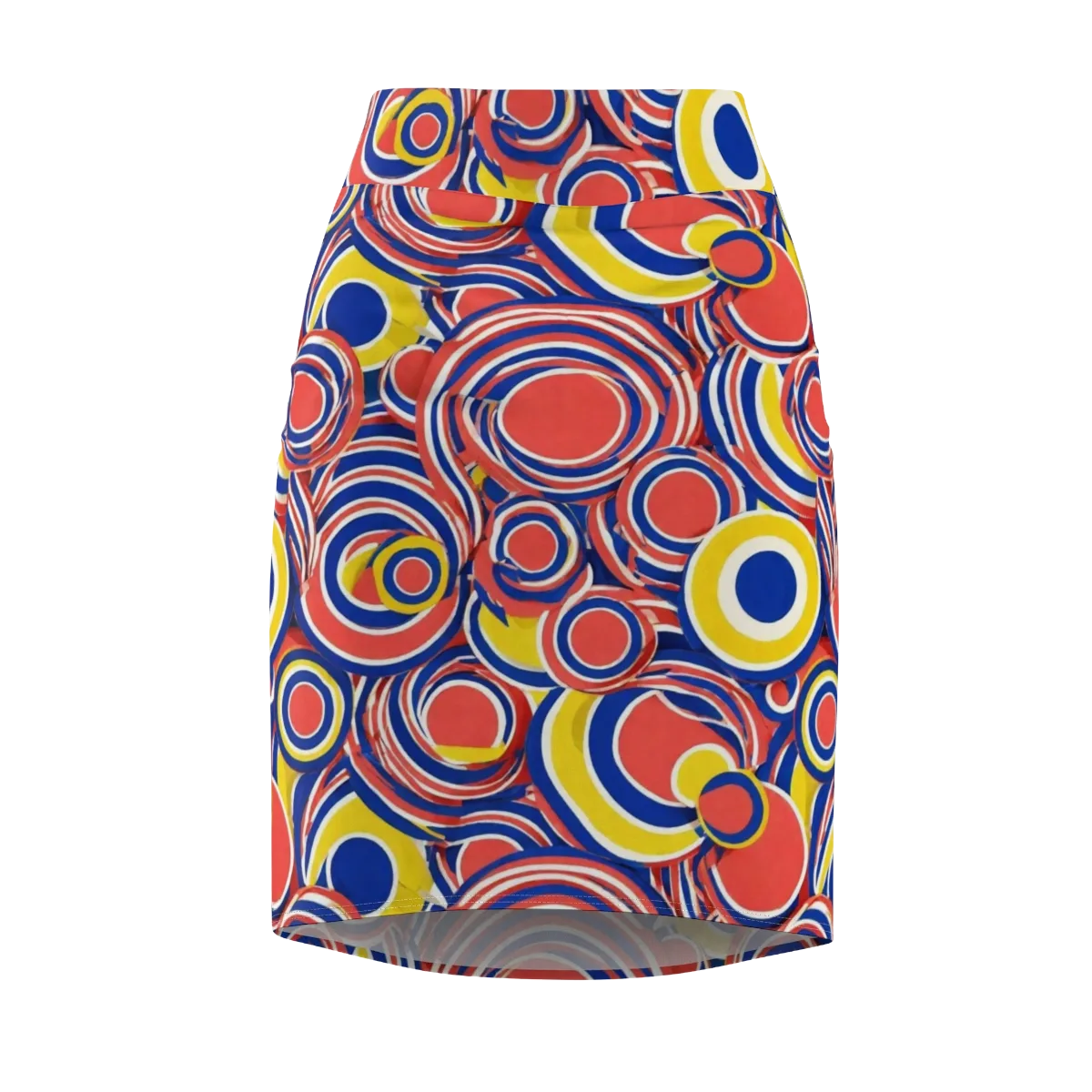 Carnival Circles on Pencil Skirt — Front