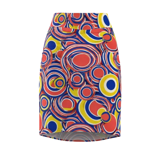Carnival Circles on a Pencil Skirt