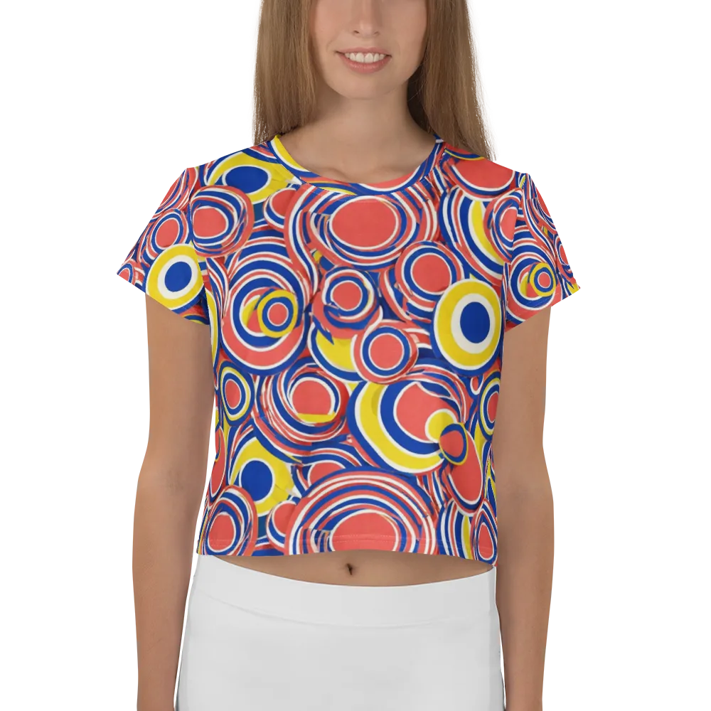 Carnival Circles on Crop Tee — Front