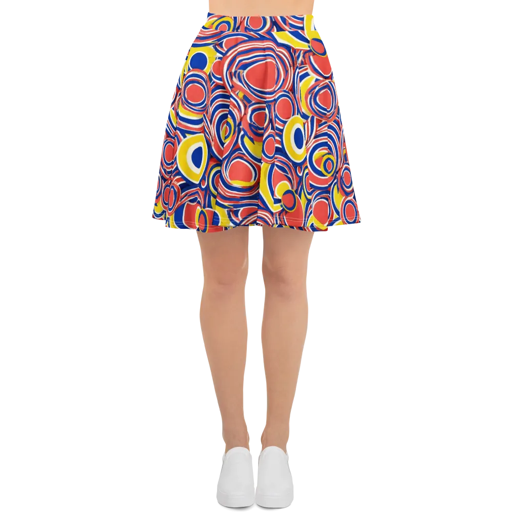 Carnival Circles on Skater Skirt — Front