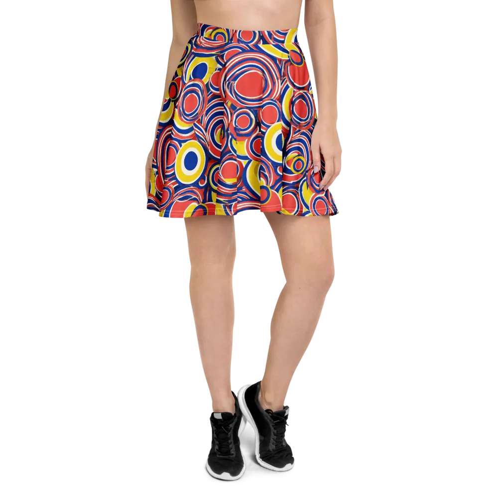 Carnival Circles on Skater Skirt — Front