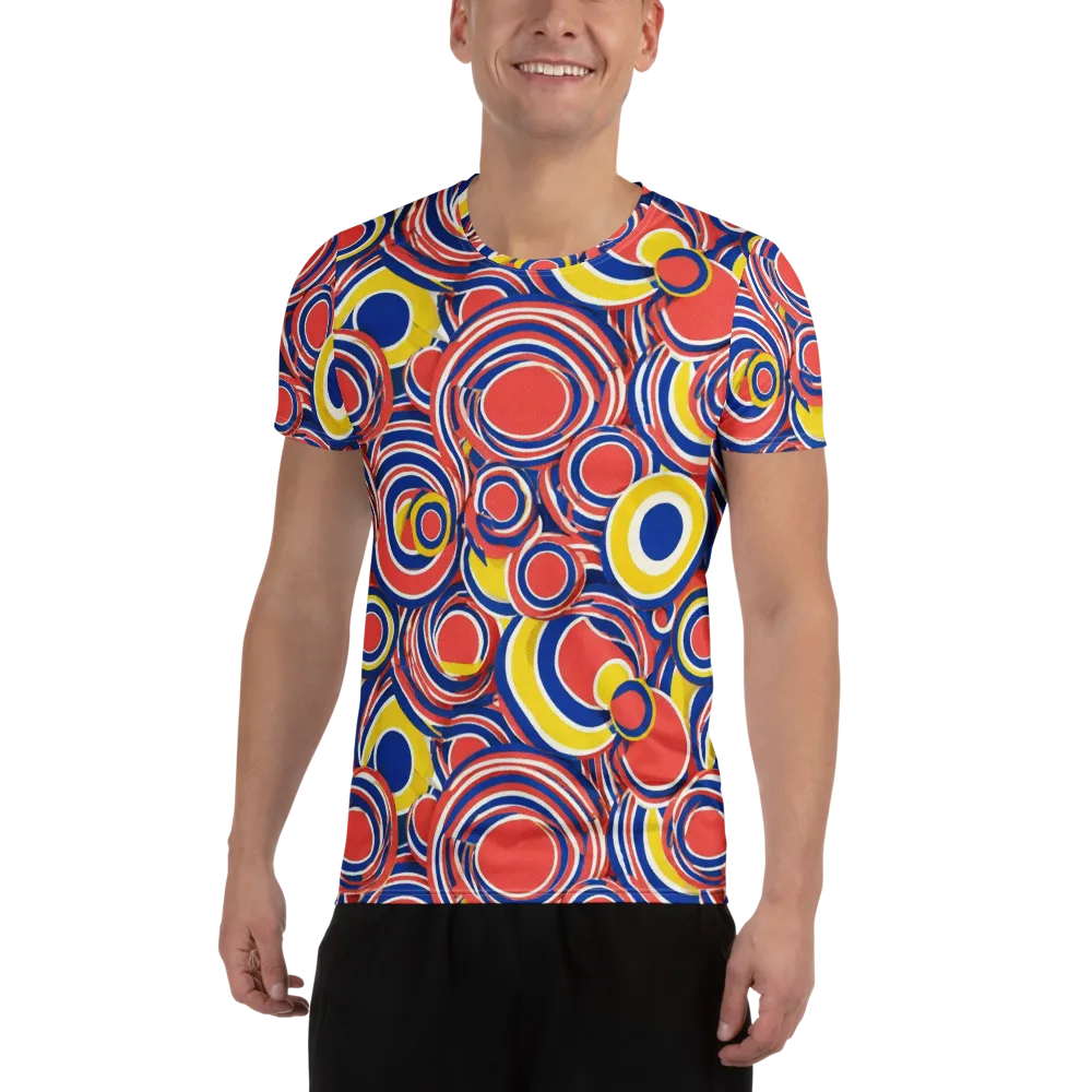Carnival Circles on Men's Athletic T-Shirt — Front