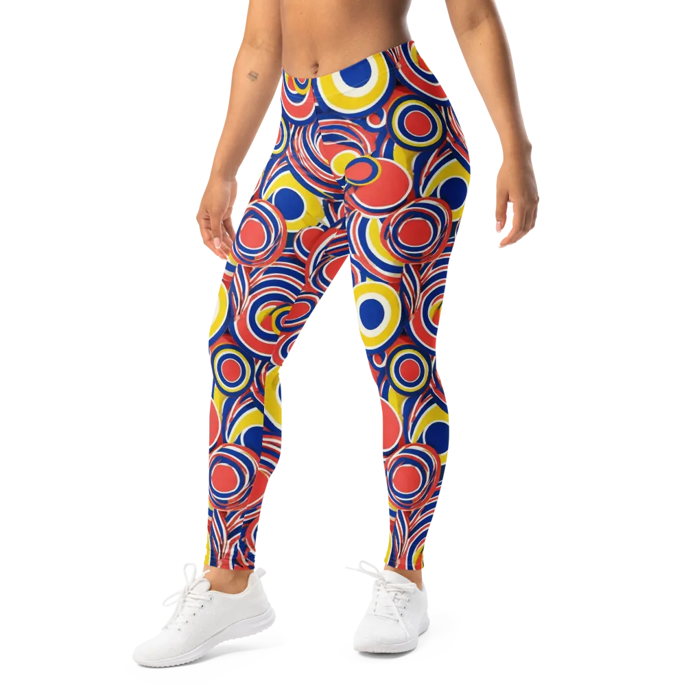 Carnival Circles on Leggings — Left Front