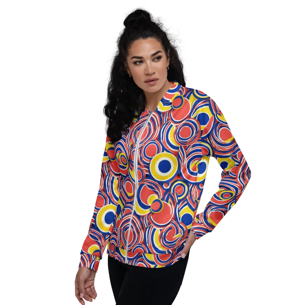Carnival Circles on Bomber Jacket — Left