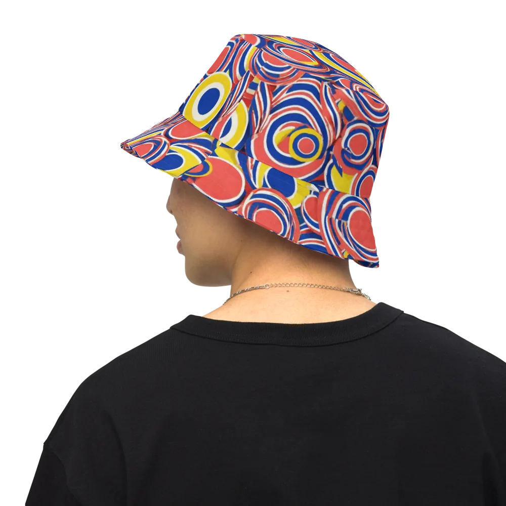 Carnival Circles on Reversible Bucket Hat — Back Inside