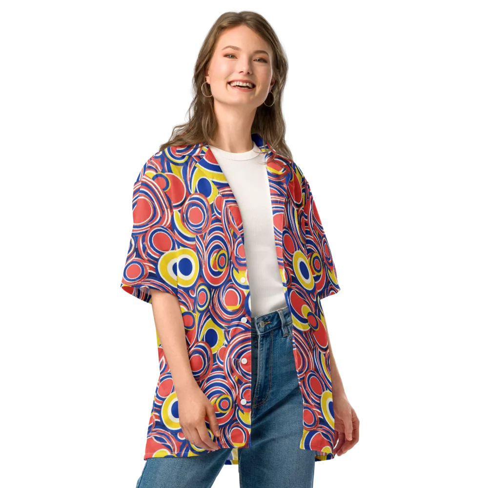 Carnival Circles on Button Shirt — Front