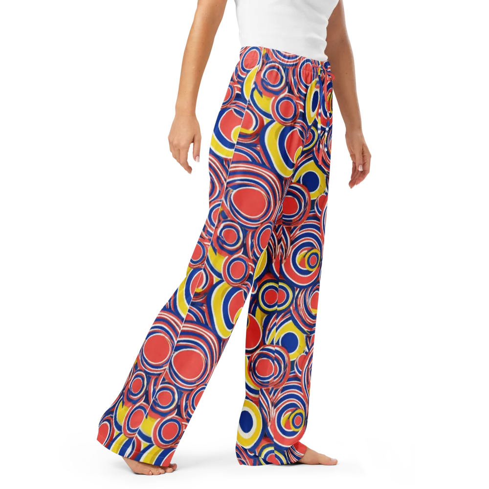 Carnival Circles on Women's Pajama Pants — Right Front