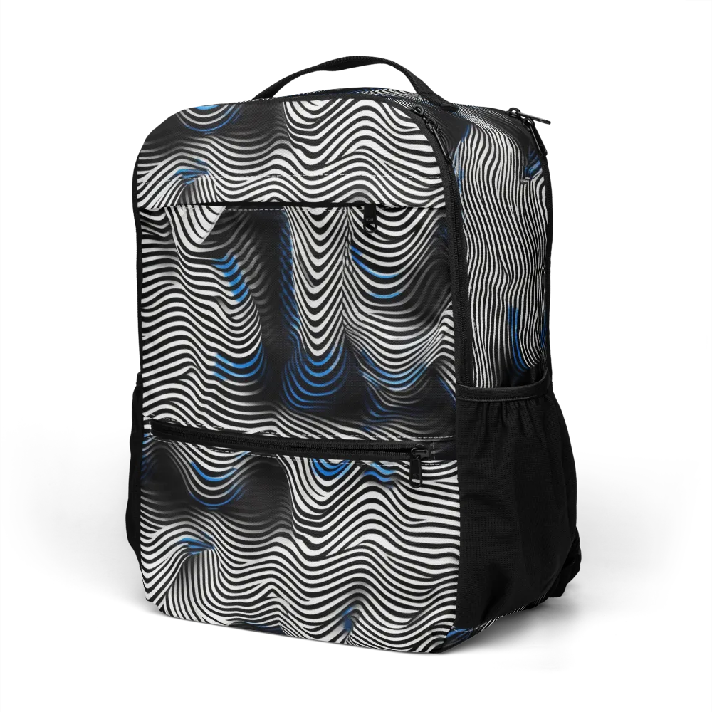 Cobalt Undulation on Utility Backpack — Left Front