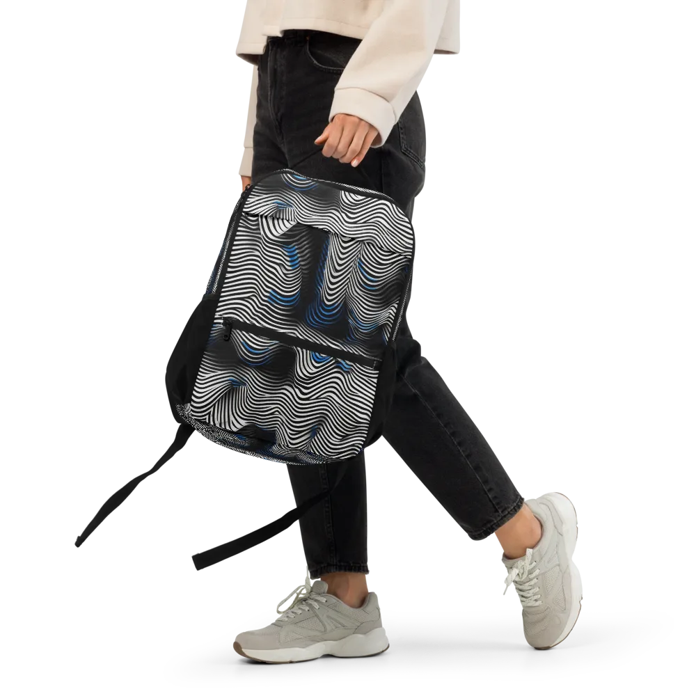 Cobalt Undulation on Utility Backpack — Front