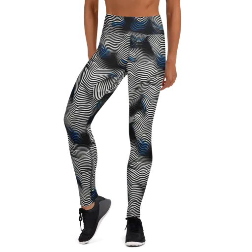 Cobalt Undulation on a Yoga Leggings