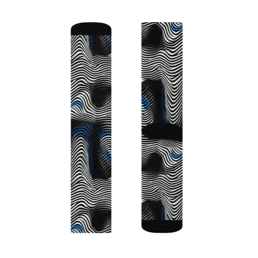 Cobalt Undulation on a Socks