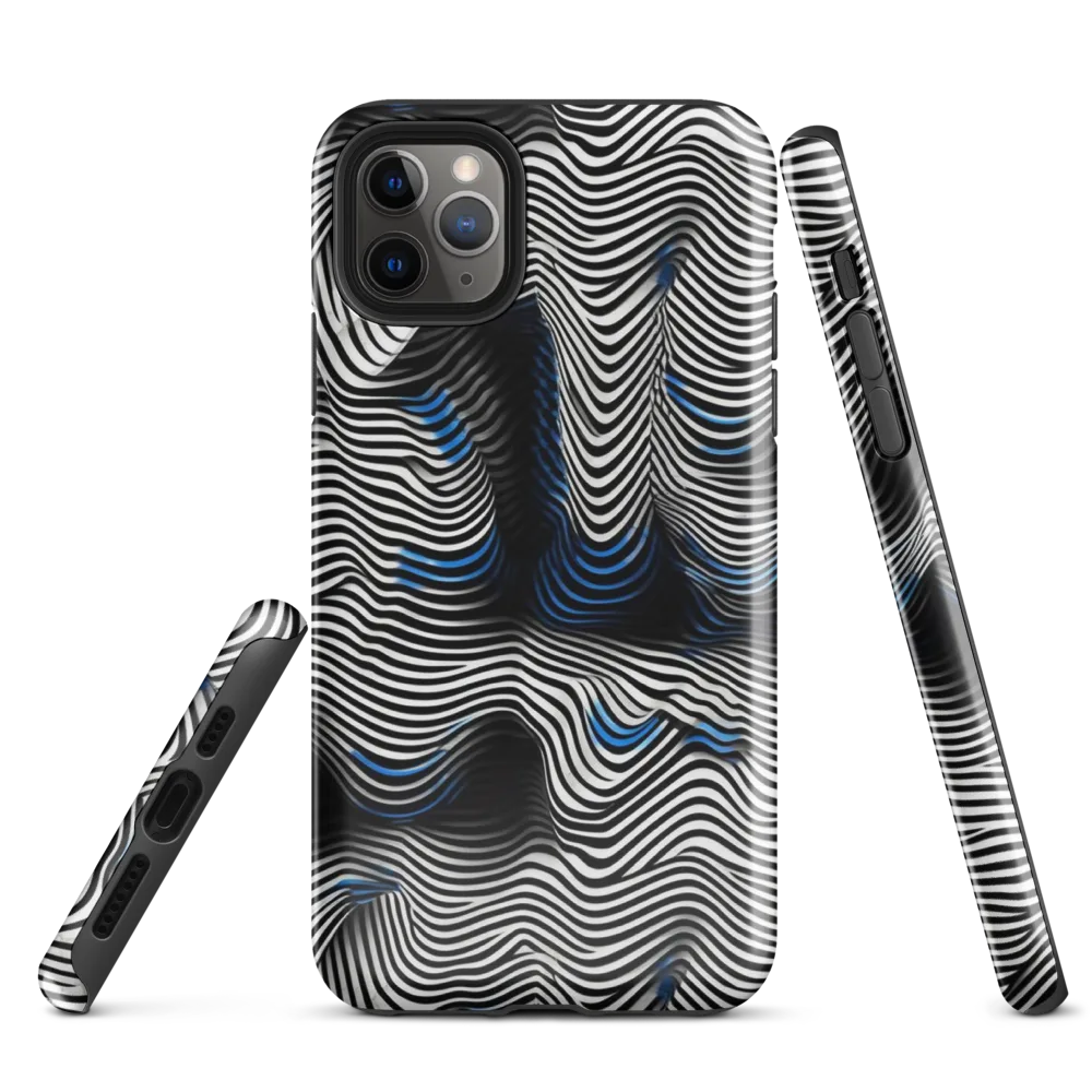 Cobalt Undulation on Tough Case for iPhone® — Front
