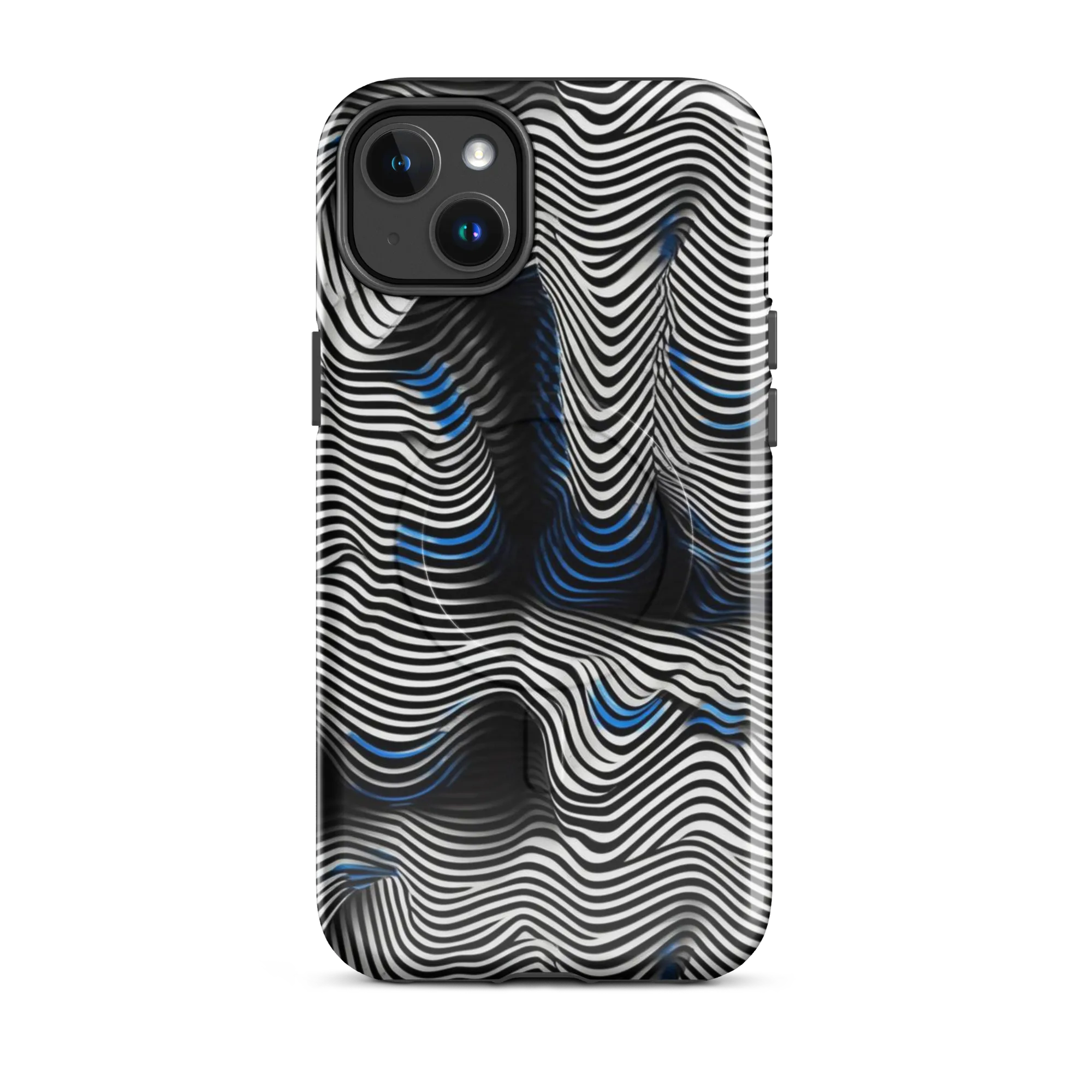 Cobalt Undulation on MagSafe Tough Case for iPhone® — Front