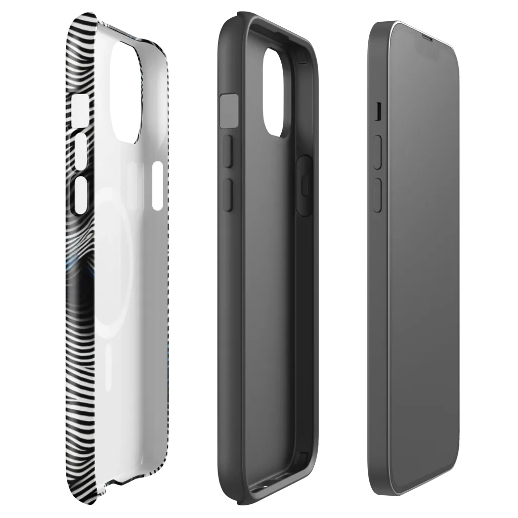Cobalt Undulation on MagSafe Tough Case for iPhone® — Front